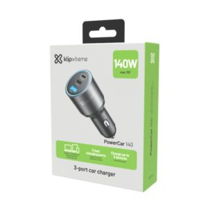 Cargador para automóvil (Car power adapter) de 140 Watt | PowerCar KCC-140 -  Klip Xtreme