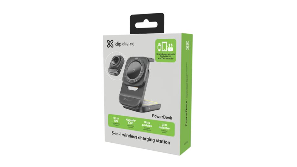 Cargador inalámbrico de tipo soporte (charging stand) de 150 Watt | PowerCar KDC-150 - Klip Xtreme