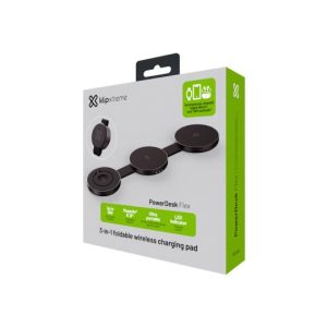 Base de carga inalámbrica 3 en 1 plegable PowerDesk Flex 15W - Klip Xtreme