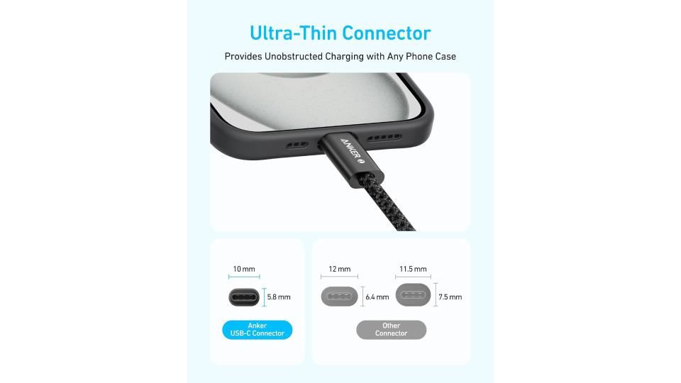 Cable de carga USB-C a USB-C de 1.8m 240W - Anker Zolo - Imagen 3