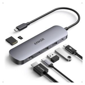 Concentrador multipuerto USB-C Hub 7 en 1 -  Anker Nano