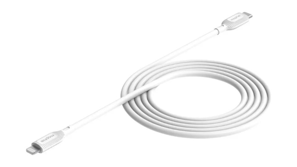 Cable de carga USB-C a Lightning de 60 W | Braided (Trenzado) blanco de 2m- Mophie - Imagen 2