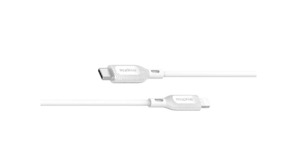 Cable de carga USB-C a Lightning de 60 W | Revestimiento TPE blanco de 1m - Mophie - Imagen 2