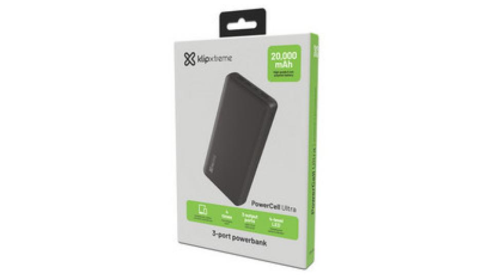 Banco de energía portátil KPB- 750 | PowerCell Ultra 20000 - Klip Xtreme