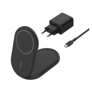 Estación de carga inalámbrica convertible Belkin con adaptador de pared - BoostCharge Pro Qi2 15W