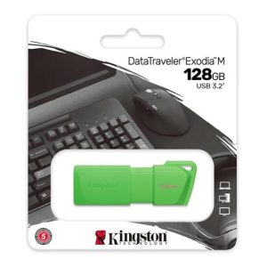 Unidad flash USB 3.2 Gen 2 de 128GB NEON Green – Kingston