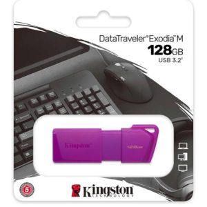 Unidad flash USB 3.2 Gen 2 de 128GB NEON Purple – Kingston