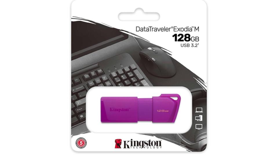Unidad flash USB 3.2 Gen 2 de 128GB NEON Purple – Kingston