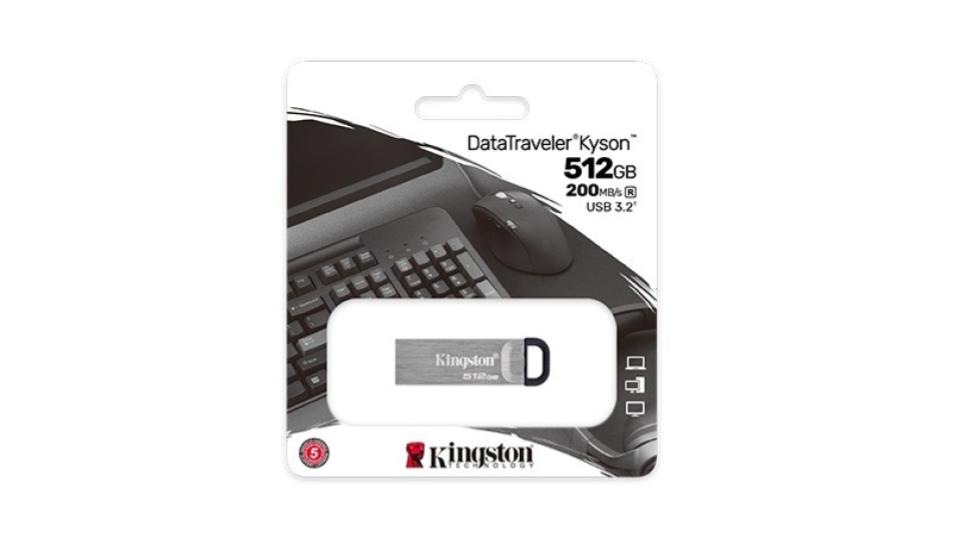 Unidad flash USB 3.2 Gen 1 de 512GB | Acabado metálico cepillado – Kingston