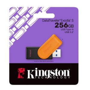 Unidad flash USB 3.2 Gen 1 de 256GB | Exodia S Negro/Naranja – Kingston