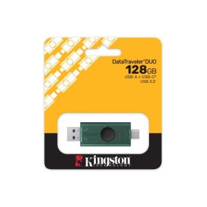 Unidad flash USB 3.2 Gen 1 de 128GB Negro/Verde DataTraveler Duo G2 – Kingston