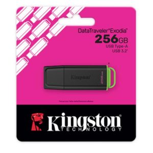 Unidad flash USB 3.2 Gen 1 de 256GB | DataTraveler Exodia Negro/Verde – Kingston