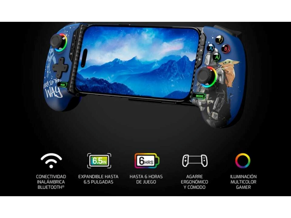 CONTROL GAMER PARA CELULAR PRIMUS BLUETOOTH THE MANDALORIAN (PMC-02BT ML)
