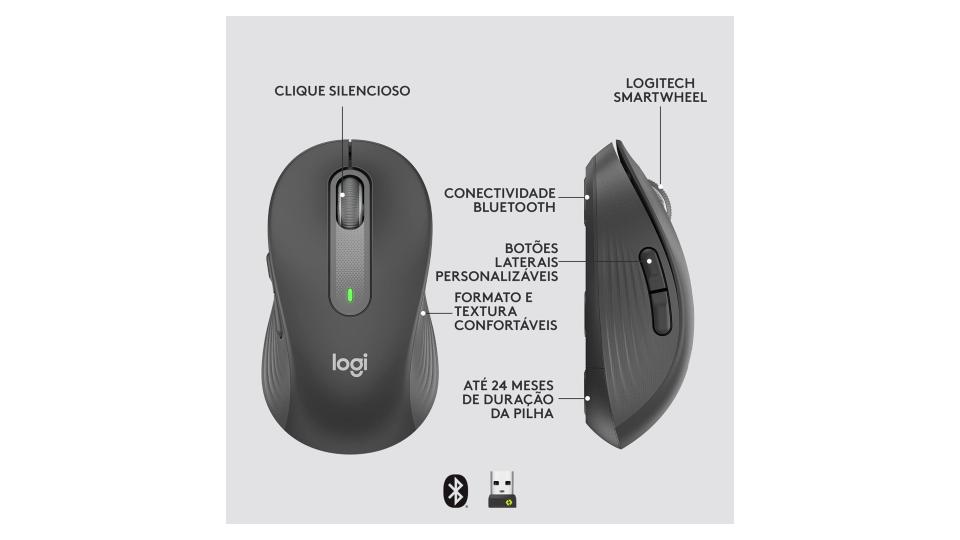 Mouse inalámbrico ergonómico - Logitech Signature M650 L - Imagen 3
