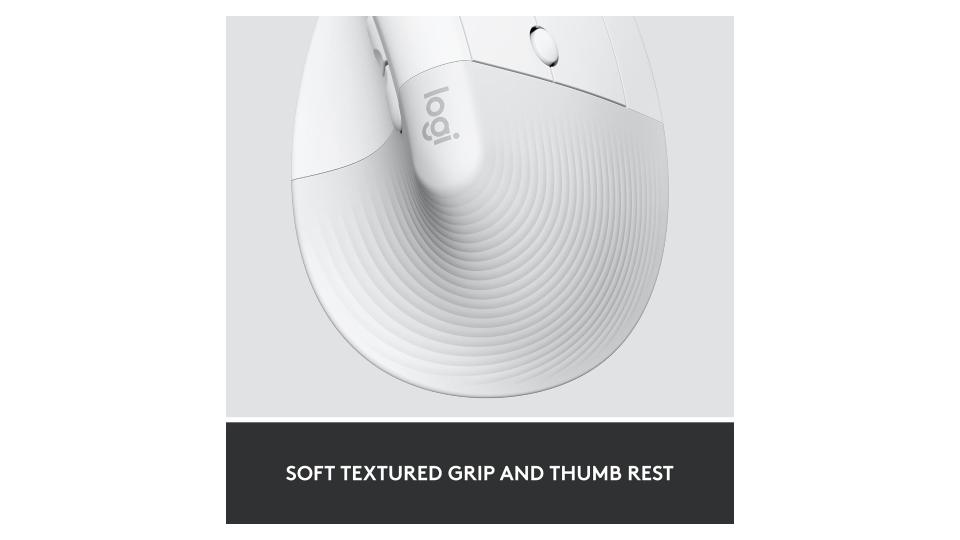 Mouse inalámbrico vertical ergonómico en color blanco hueso - Logitech Lift - Imagen 2