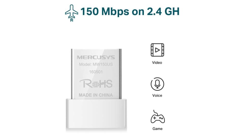Adaptador de red inalámbrico USB Nano N150 | Mercusys - Tp-Link - Imagen 3