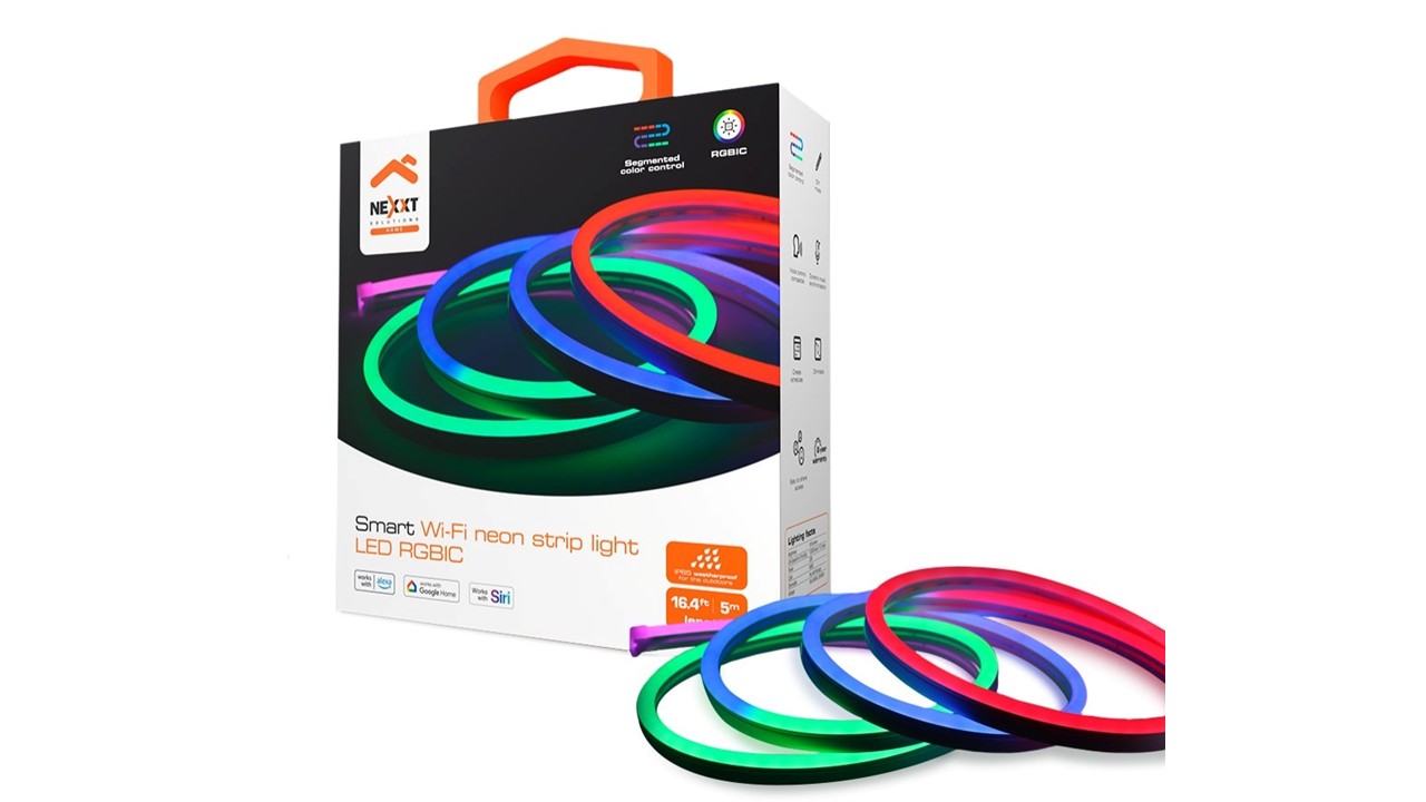 Tira LED Inteligente Nexxt Home Neon RGBIC Wi-Fi 5 m