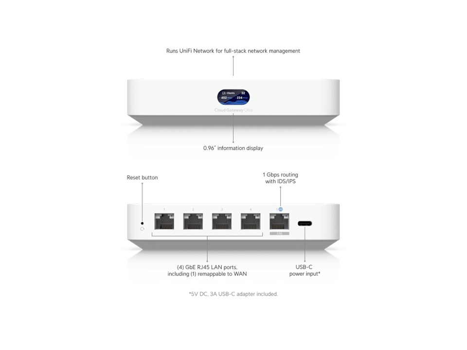 Gateway en la Nube Ubiquiti UniFi Cloud Gateway Max (UCG-Max) - Imagen 3