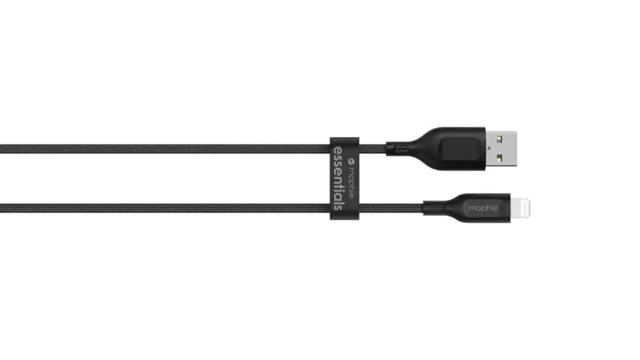Cable Mophie Essentials USB-A a Lightning Trenzado 2m Negro - Imagen 3