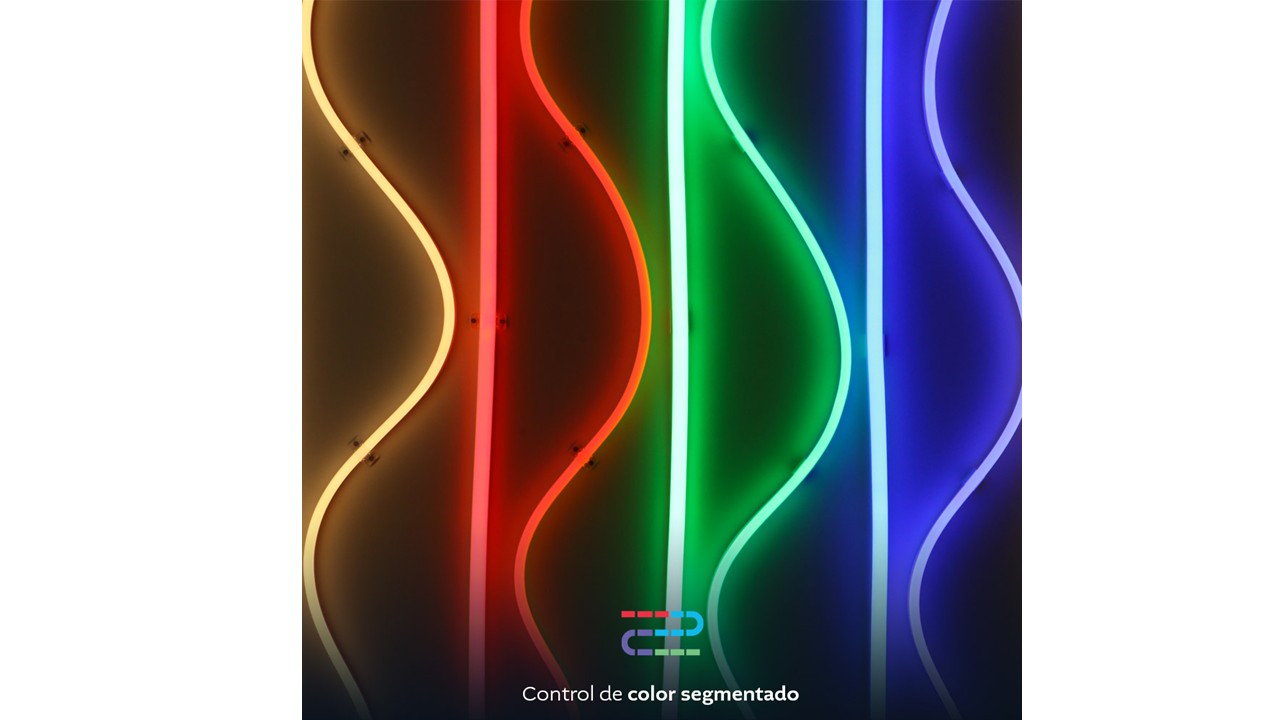 Tira LED Inteligente Nexxt Home Neon RGBIC Wi-Fi 5 m - Imagen 3