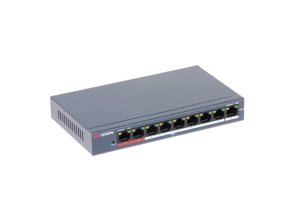 Switch PoE Hikvision de 9 Puertos (8 PoE + 1 Uplink) - Imagen 3