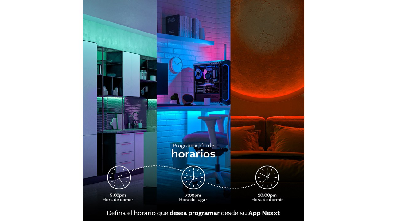 Tira LED Inteligente Nexxt Home Neon RGBIC Wi-Fi 5 m - Imagen 4