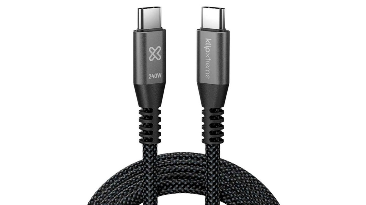 Cable USB-C Klip Xtreme de 1.8m Carga Rápida 240W Negro - Imagen 3