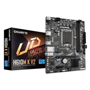 Tarjeta Madre Micro ATX Intel H610 LGA1700 con PCIe 4.0 y M.2 NVMe (Gigabyte H610M K V2 DDR4) - Gigabyte